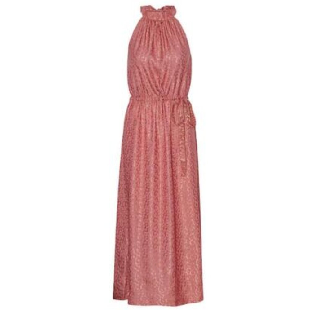 KARMAMIA Layla Dress Rose Leo Silk Maxi Dress NWT |  Size S/M